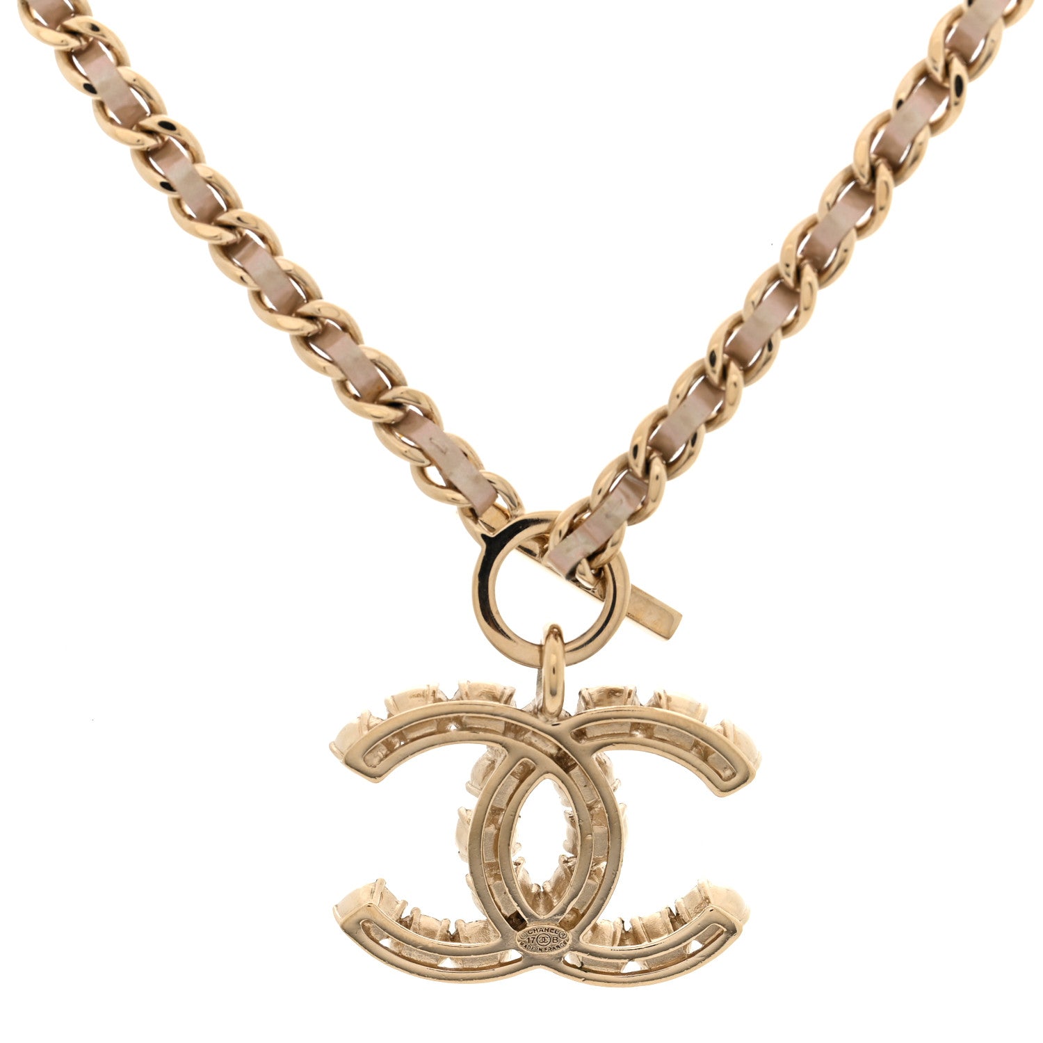 専用マリーローズ様 CHANEL2点 Chanel Pearl Crystal Lambskin Chain CC Dazzling Domino Necklace