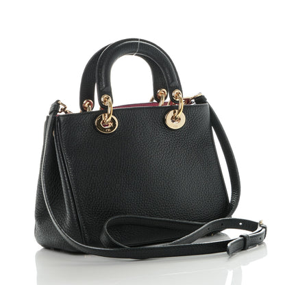 Christian Dior Bullcalf Small Diorissimo Tote Black Rose Indien 3 of 6