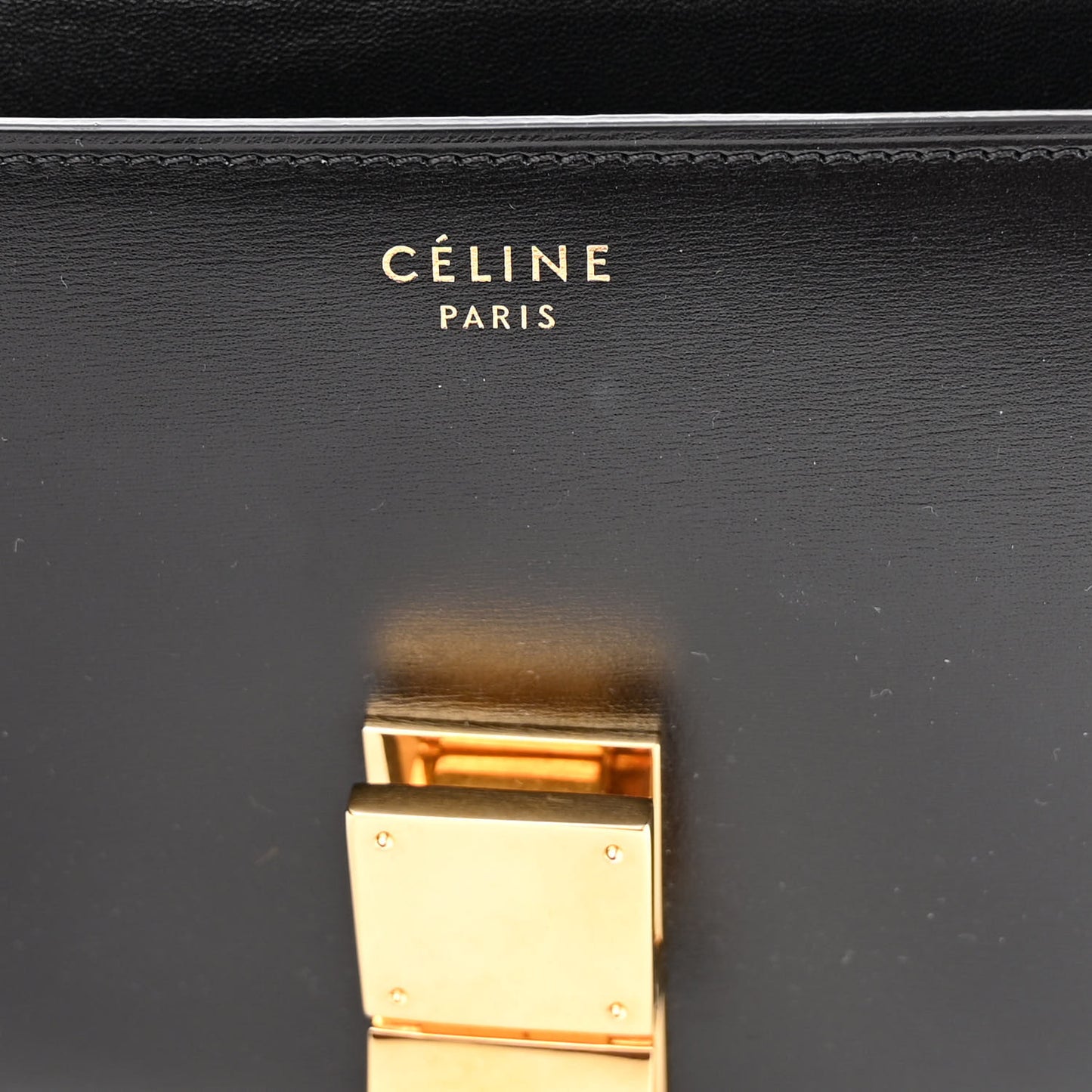 Box Calfskin Medium Classic Box Flap Bag Black