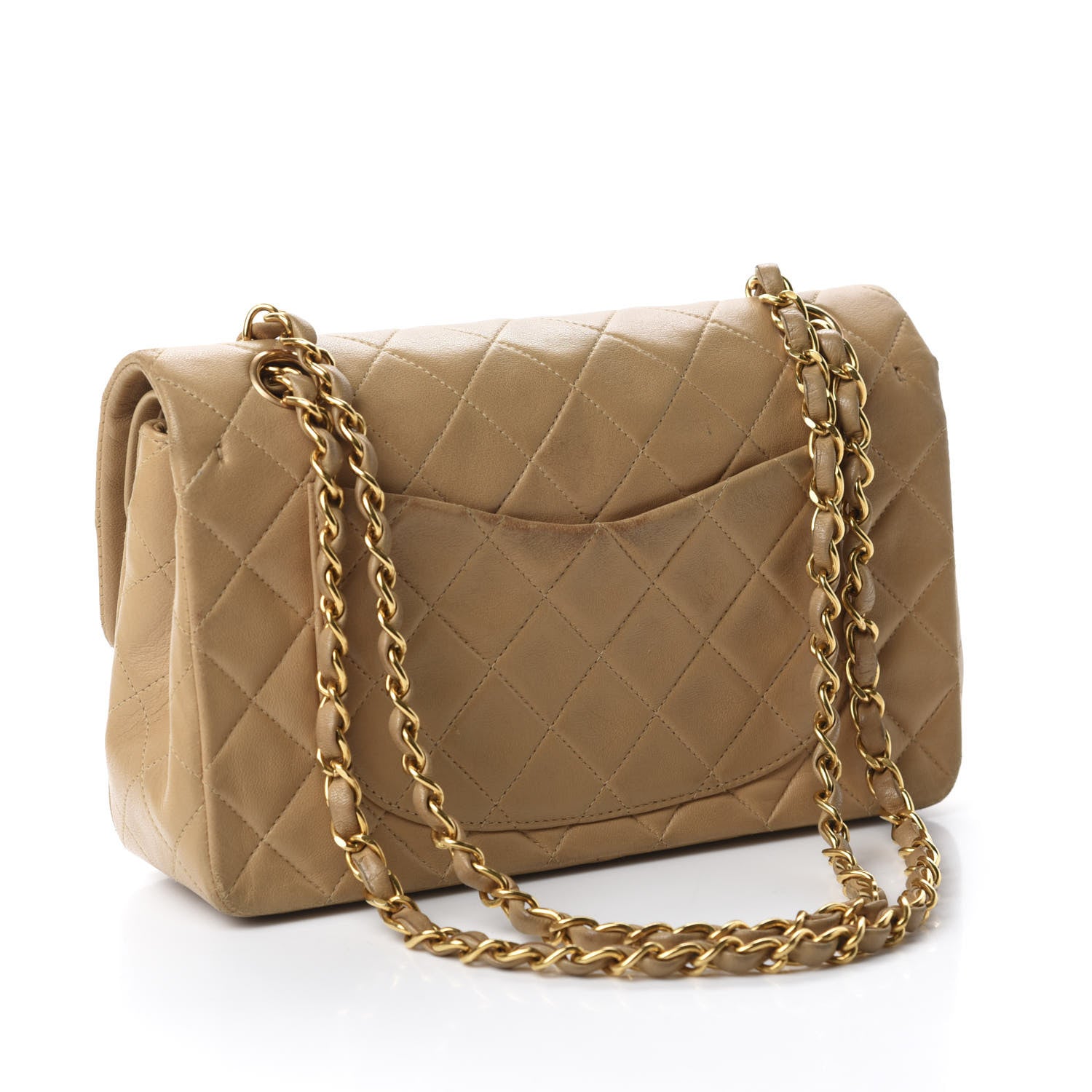 Chanel Lambskin Quilted Small Double Flap Beige 3 of 21