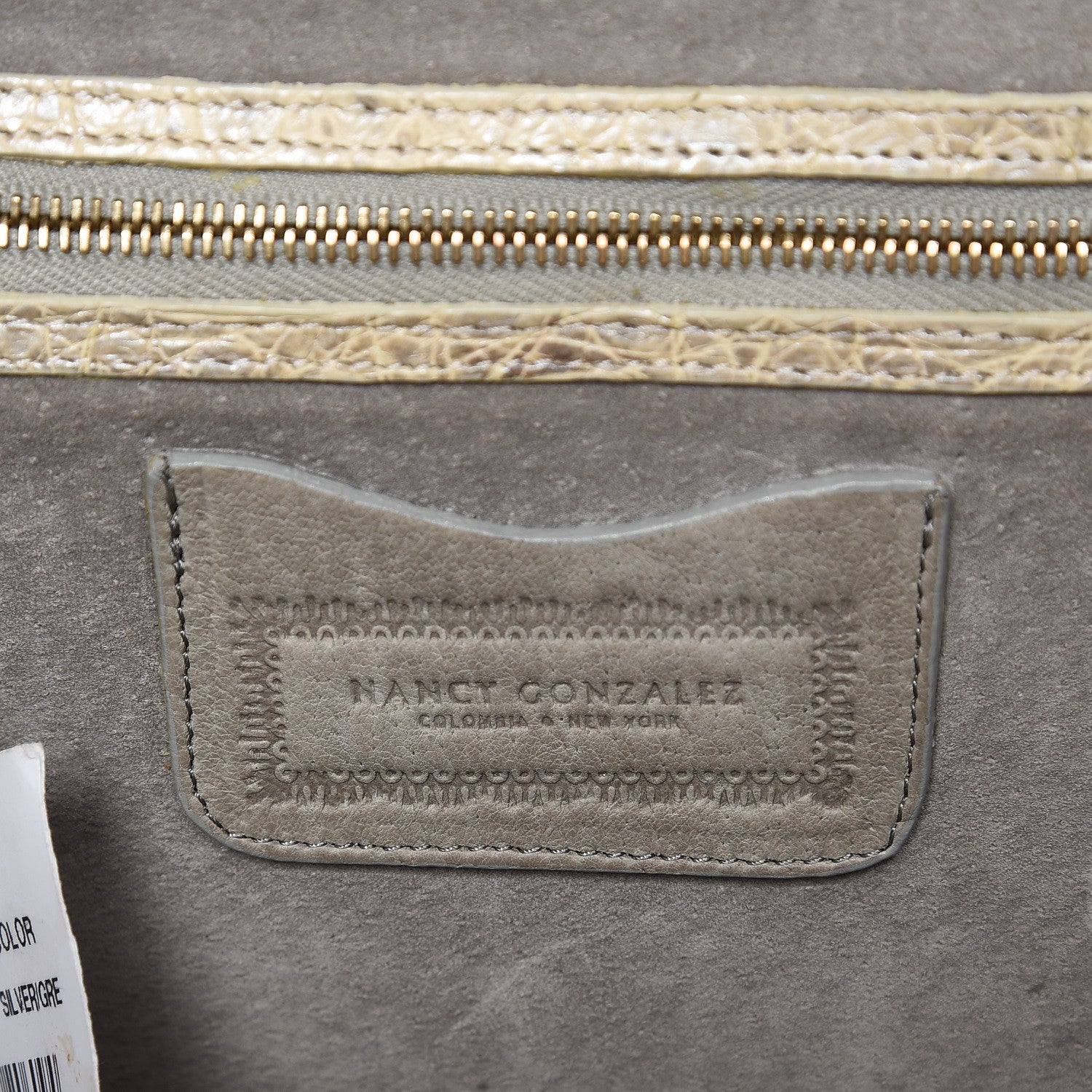 Nancy Gonzalez Crocodile Tote Silver 6 of 12