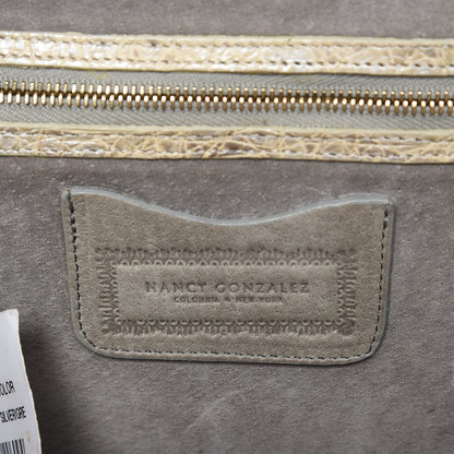Nancy Gonzalez Crocodile Tote Silver 6 of 12