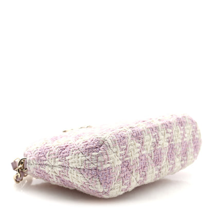 Chanel Tweed Quilted Mini Clutch With Chain Pink 4 of 10