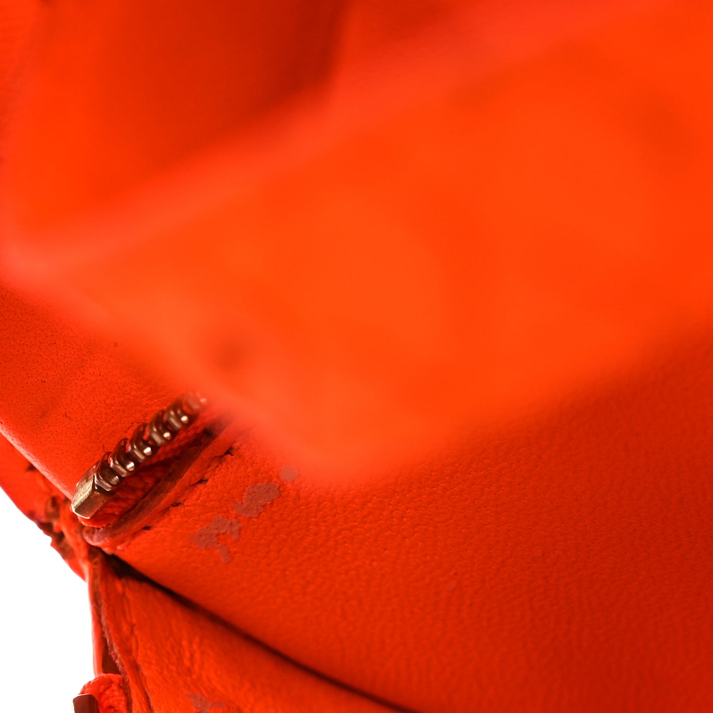 Snakeskin Medium Classic Box Flap Orange