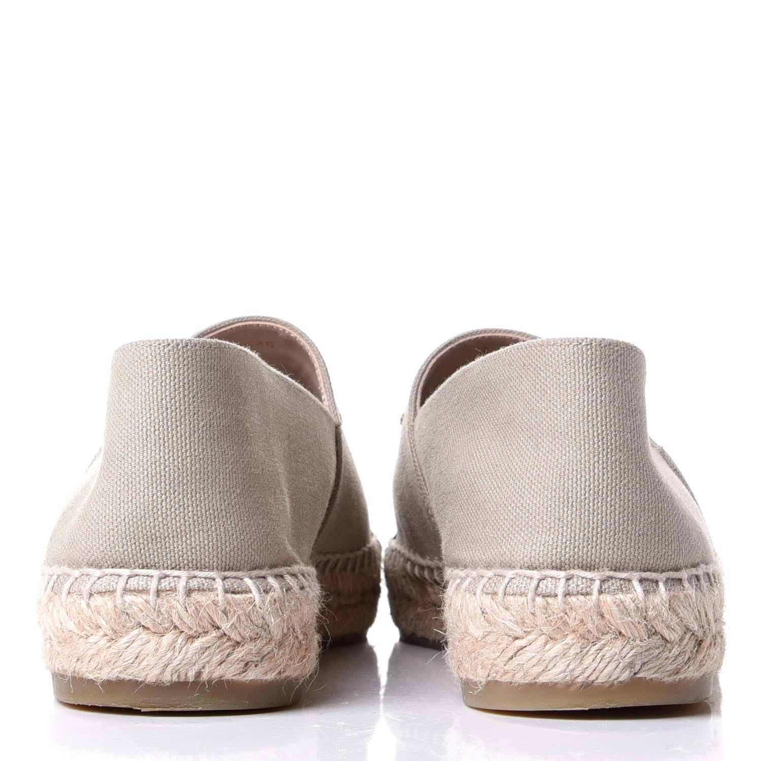 Chanel Canvas Grosgrain CC Espadrilles 40 Beige Black 6 of 10