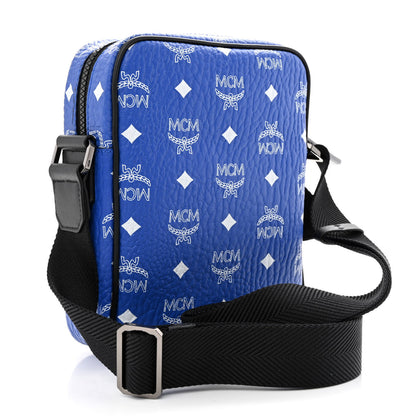 MCM Visetos Surf The Web Crossbody Blue 3 of 9