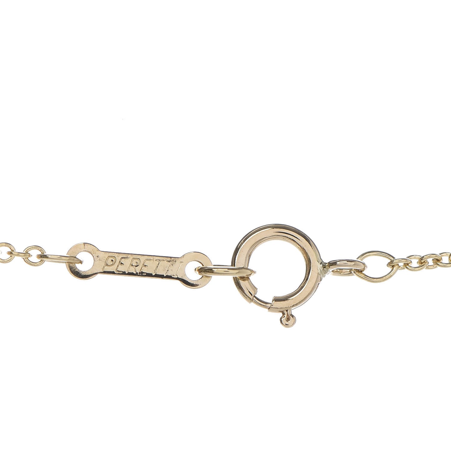 18K Yellow Gold Elsa Peretti Interlocking Ovals Pendant Necklace