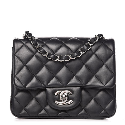 Chanel Lambskin Quilted Mini Square Flap Black 1 of 12