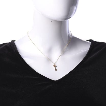 Tiffany 18K Rose Gold Mini Key Pendant Necklace 2 of 4