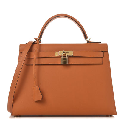 Hermes Epsom Kelly Sellier 32 Orange 1 of 10