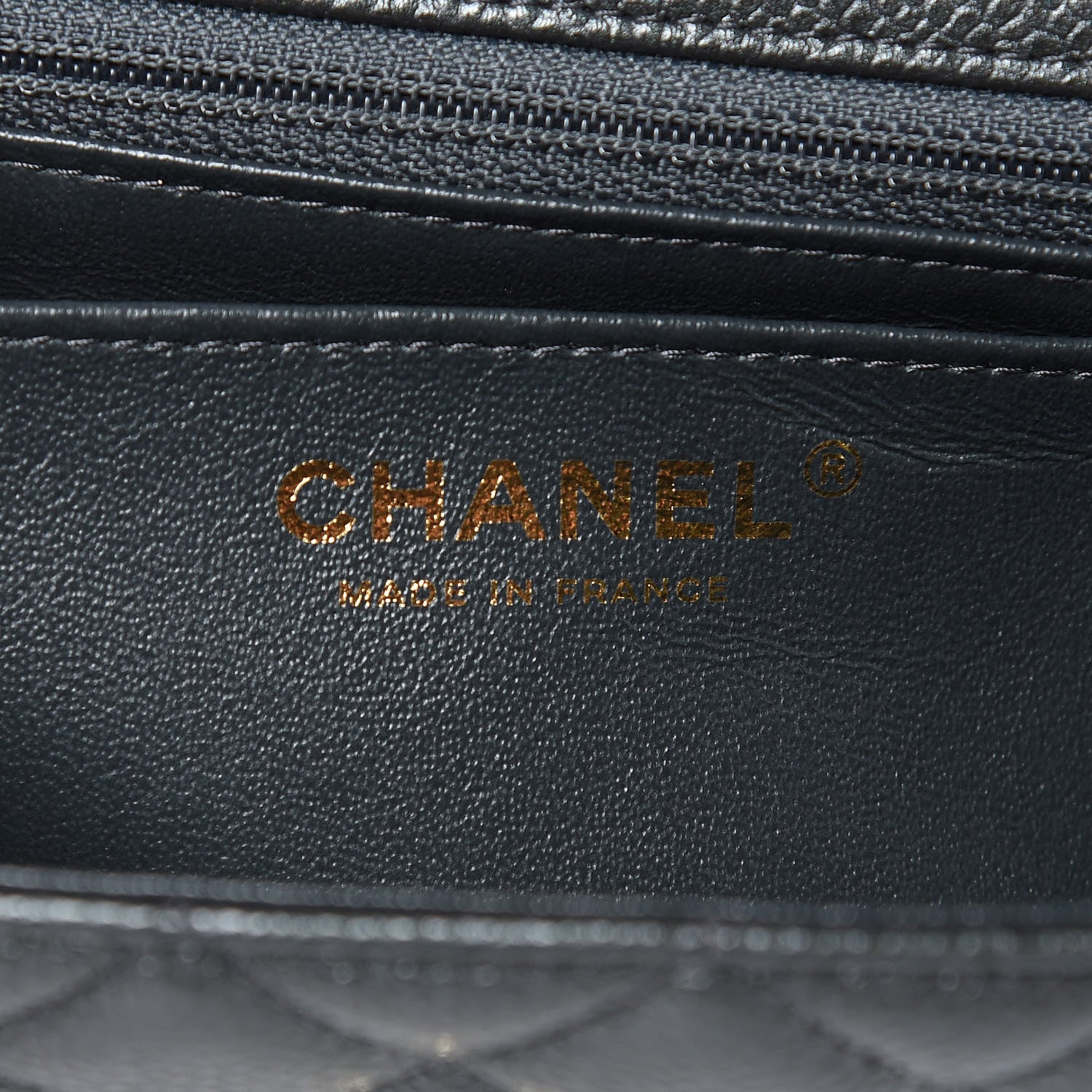 Chanel Caviar Quilted Mini Rectangular Flap Dark Grey 6 of 10