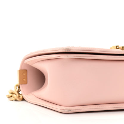 Chanel Lambskin Quilted Medium Chain Detail Boy Flap Light Pink 9 of 11