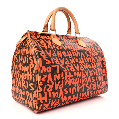 Louis Vuitton Monogram Graffiti Speedy 30 Orange 3 of 8