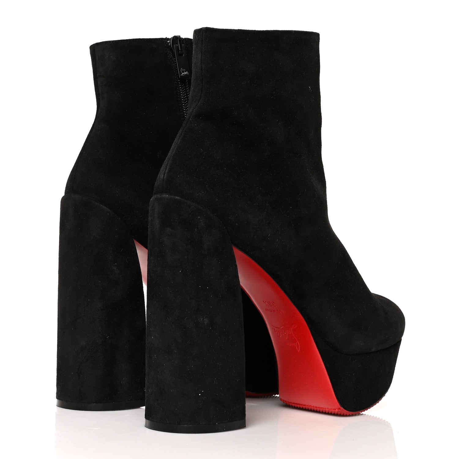 Christian Louboutin Veau Velours Movidastic 130 Platform Boots 38.5 Black 4 of 8