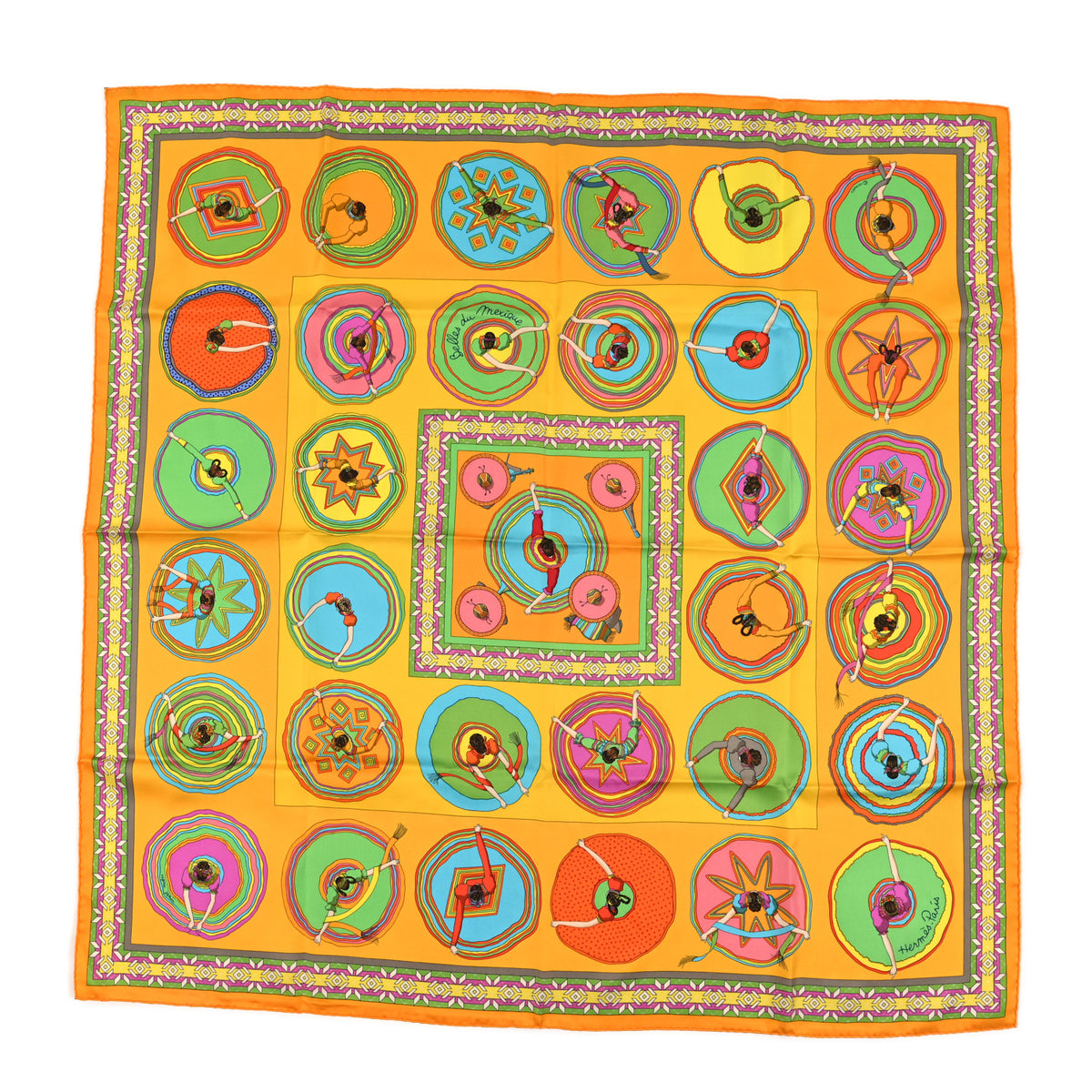 Hermes Silk Belles du Mexique Scarf 90 1 of 3