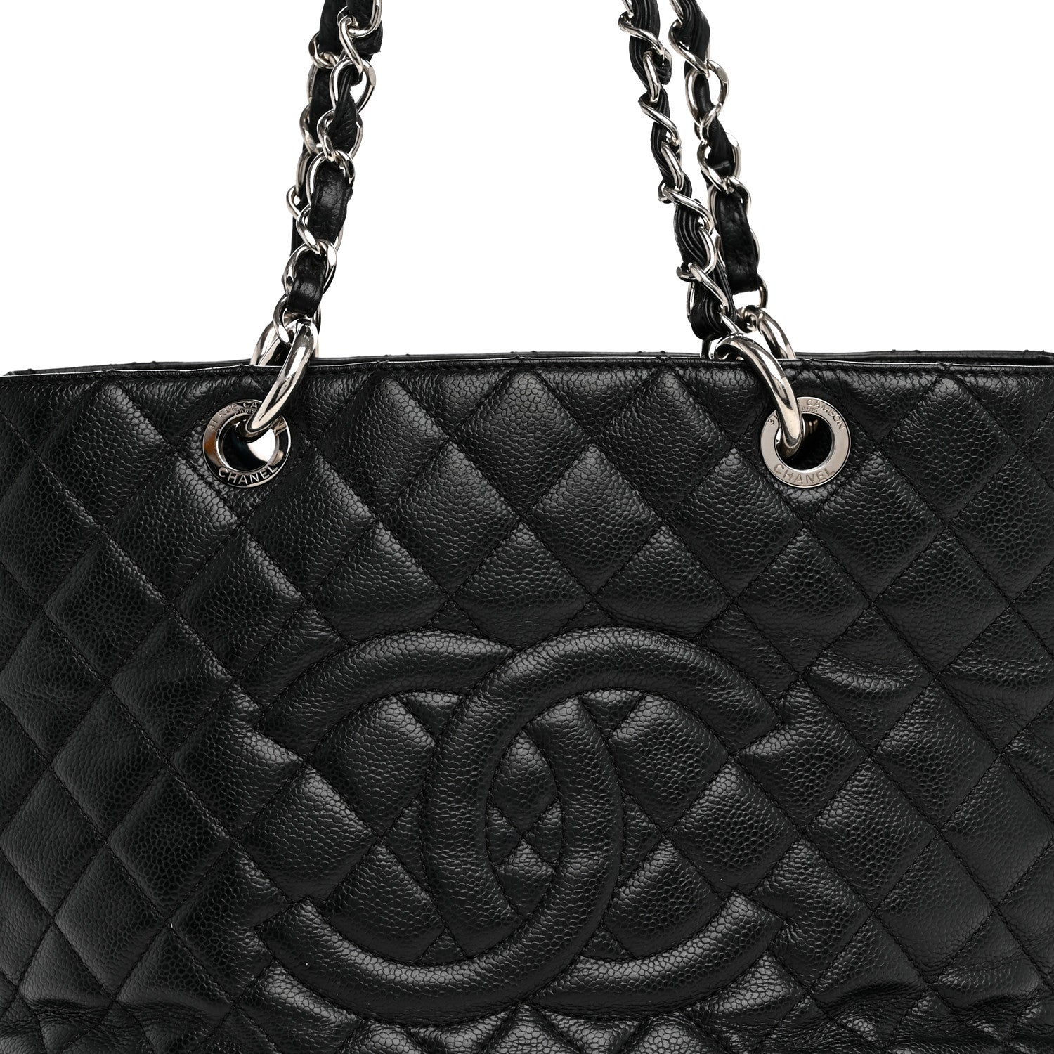 Chanel Caviar Quilted Grand Shopping Tote GST Black 9 of 11
