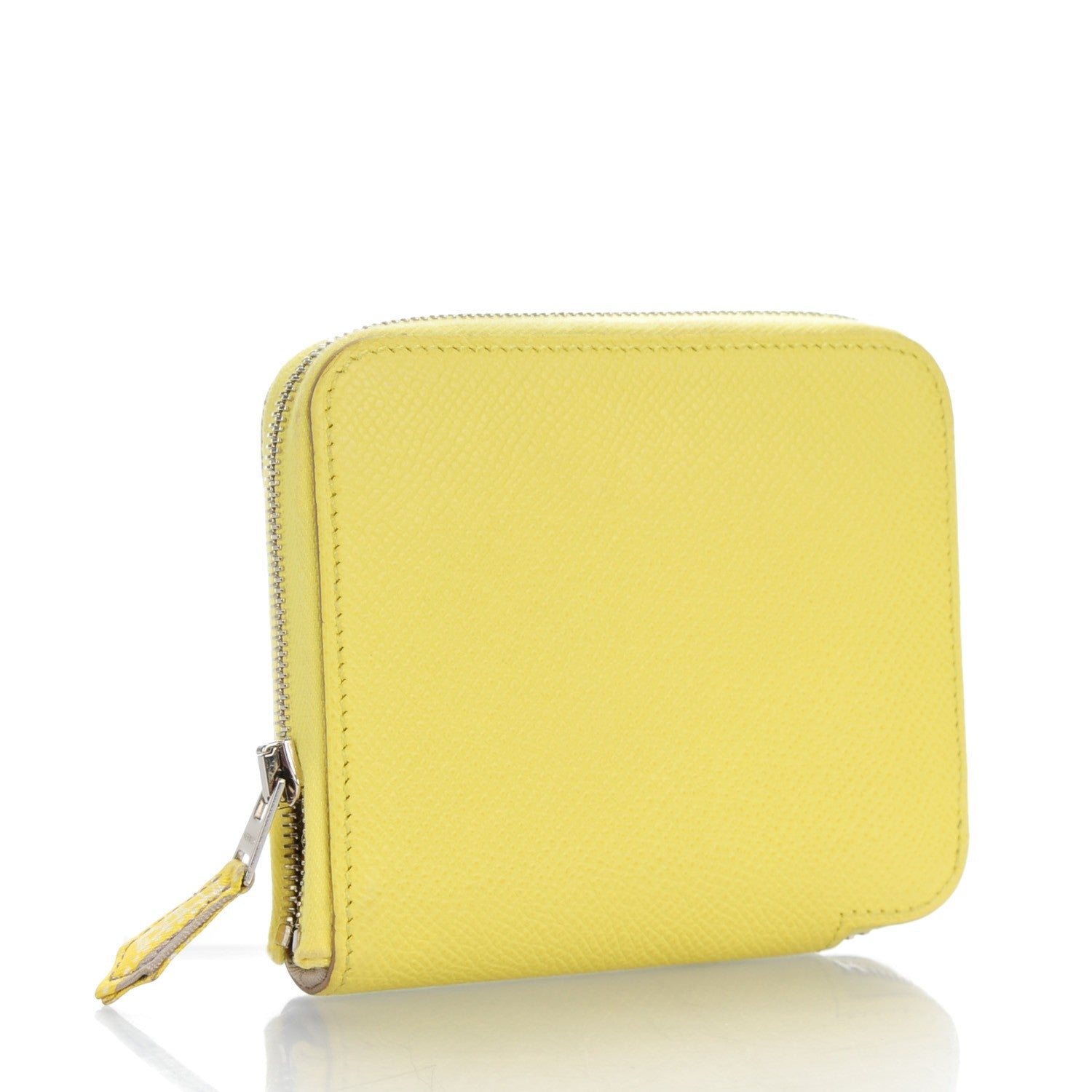 Hermes Epsom Silk'In Compact Wallet Soufre 3 of 7