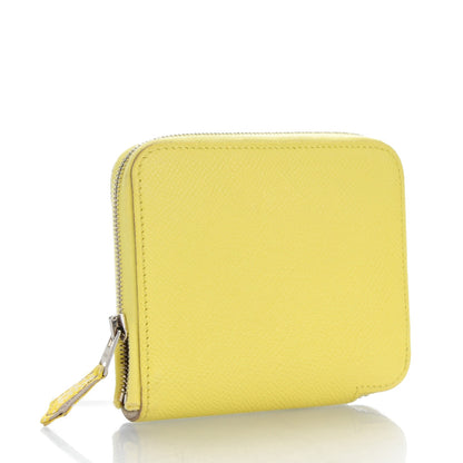Hermes Epsom Silk'In Compact Wallet Soufre 3 of 7