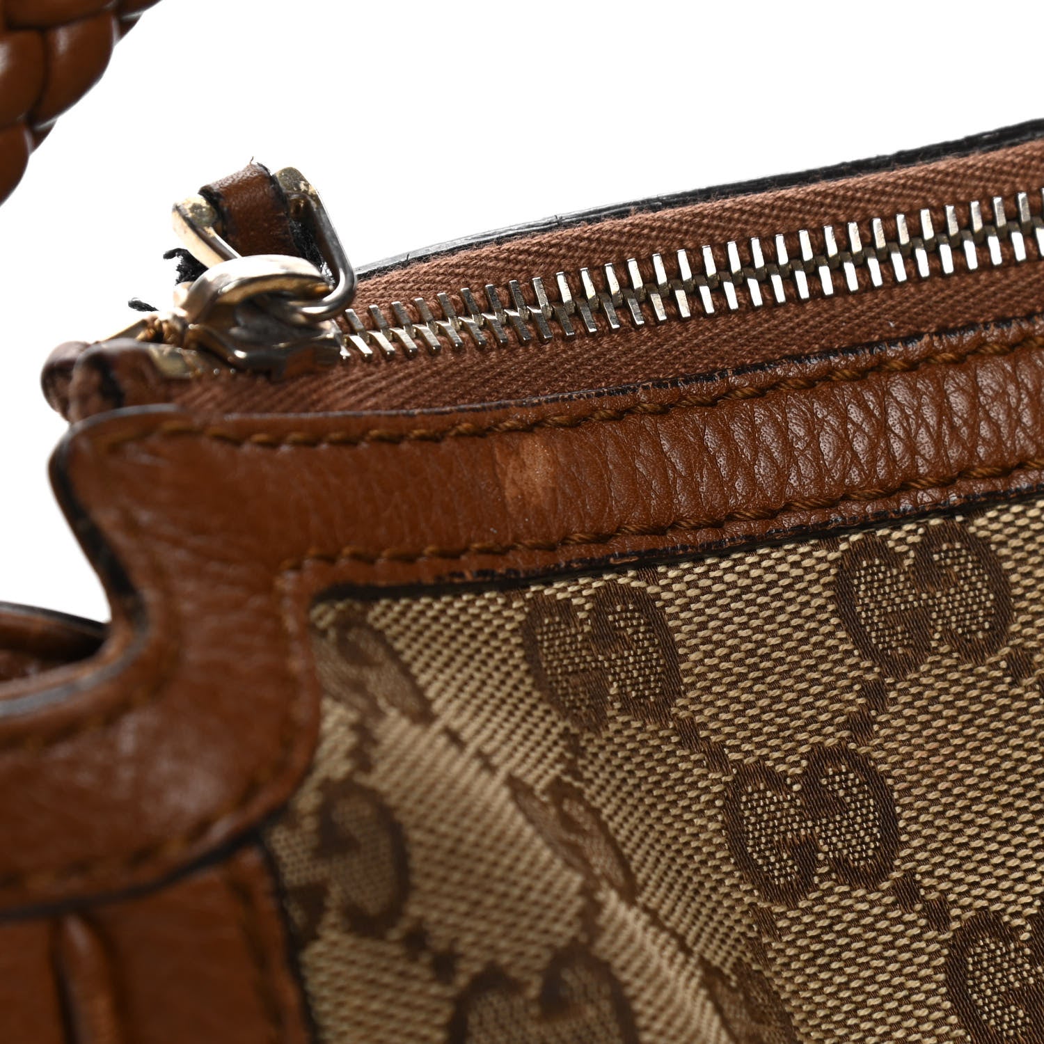 Gucci Monogram Cellarius Calfskin Medium Bella Hobo Beige Ebony Cuir 12 of 16
