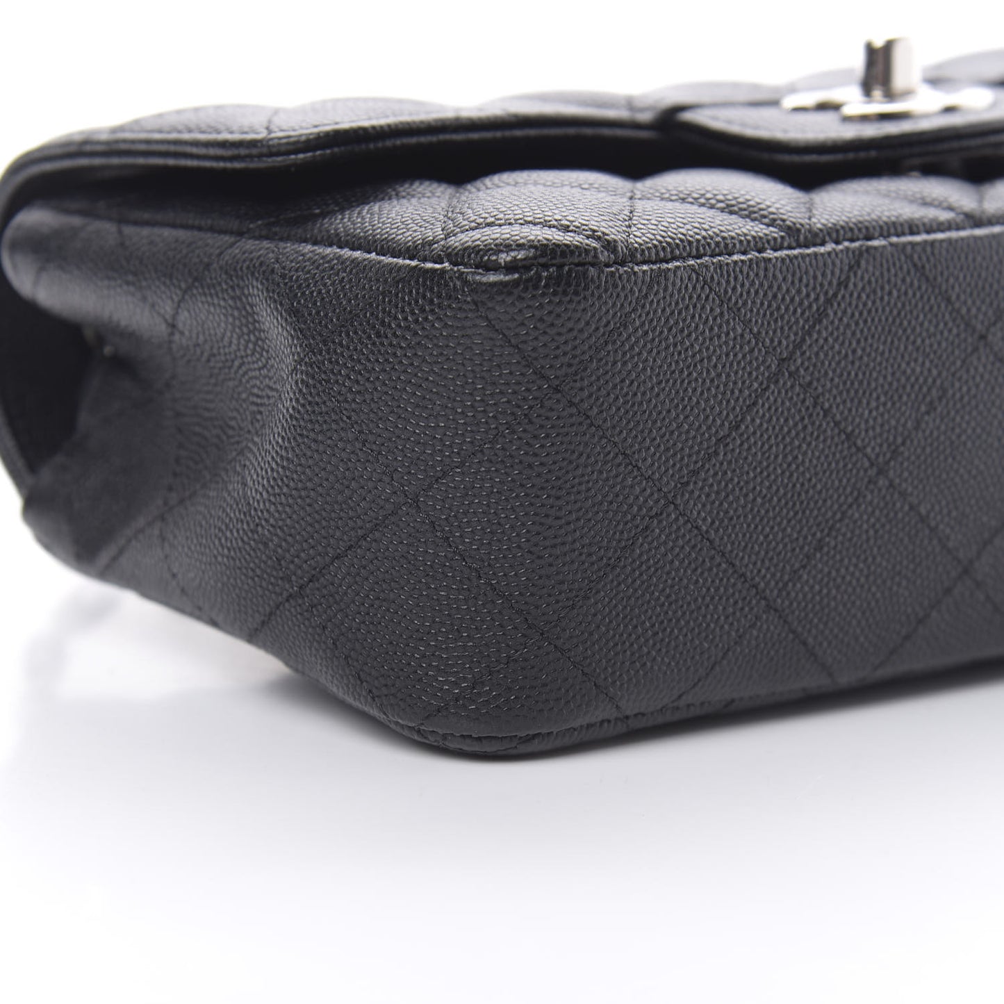 Caviar Quilted Mini Rectangular Flap Black