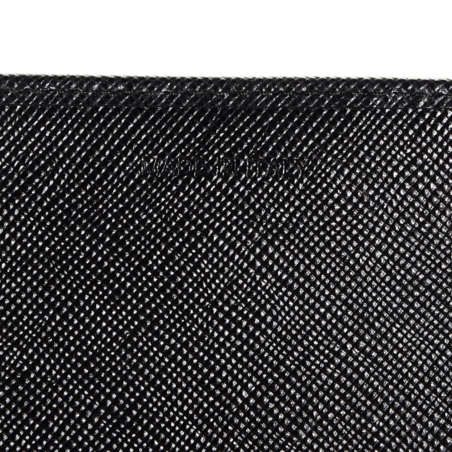 Saffiano Metal Oro Chain Wallet Nero Black