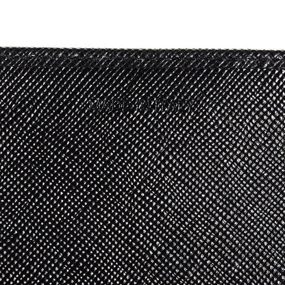 Prada Saffiano Metal Oro Chain Wallet Nero Black 8 of 10