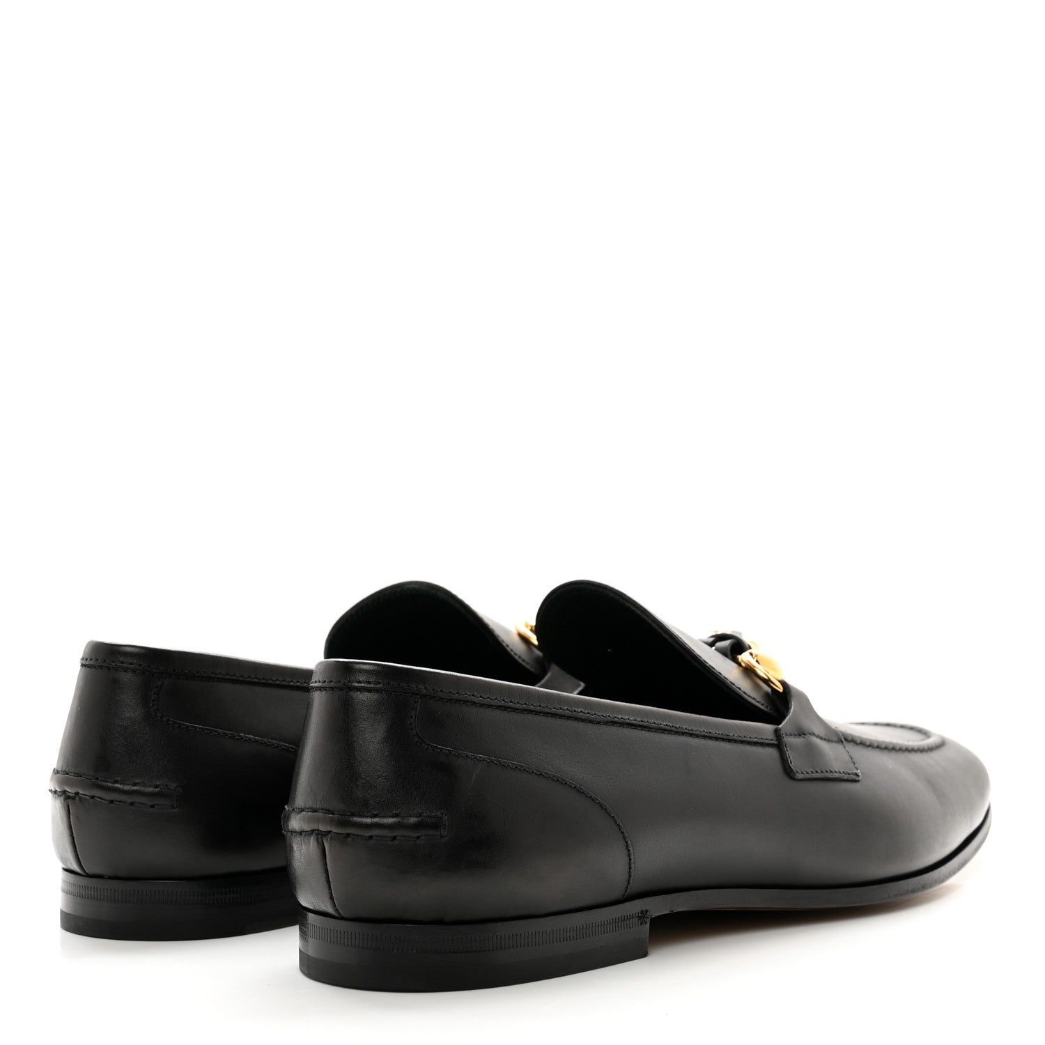 Gucci Calfskin Horsebit Mens Jordaan Tassel Loafers 11 Black 4 of 9
