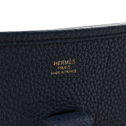 Hermes Taurillon Clemence Evelyne III GM Bleu Nuit 5 of 10