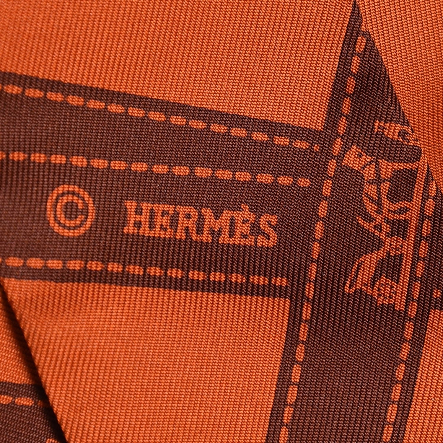 Hermes Silk Bolduc Twilly Orange 4 of 4