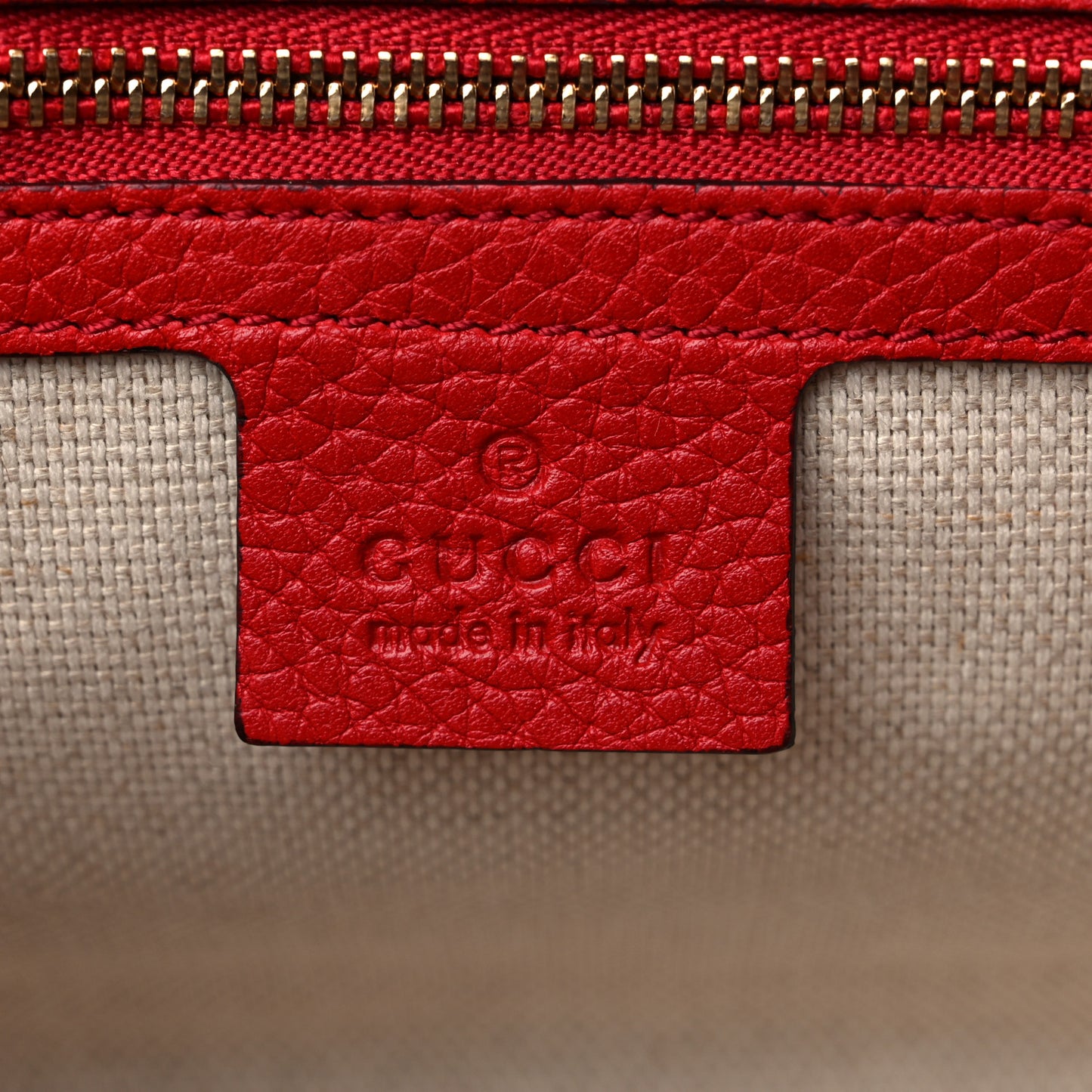 Pebbled Calfskin Medium Soho Flap Crossbody Vibrant Red