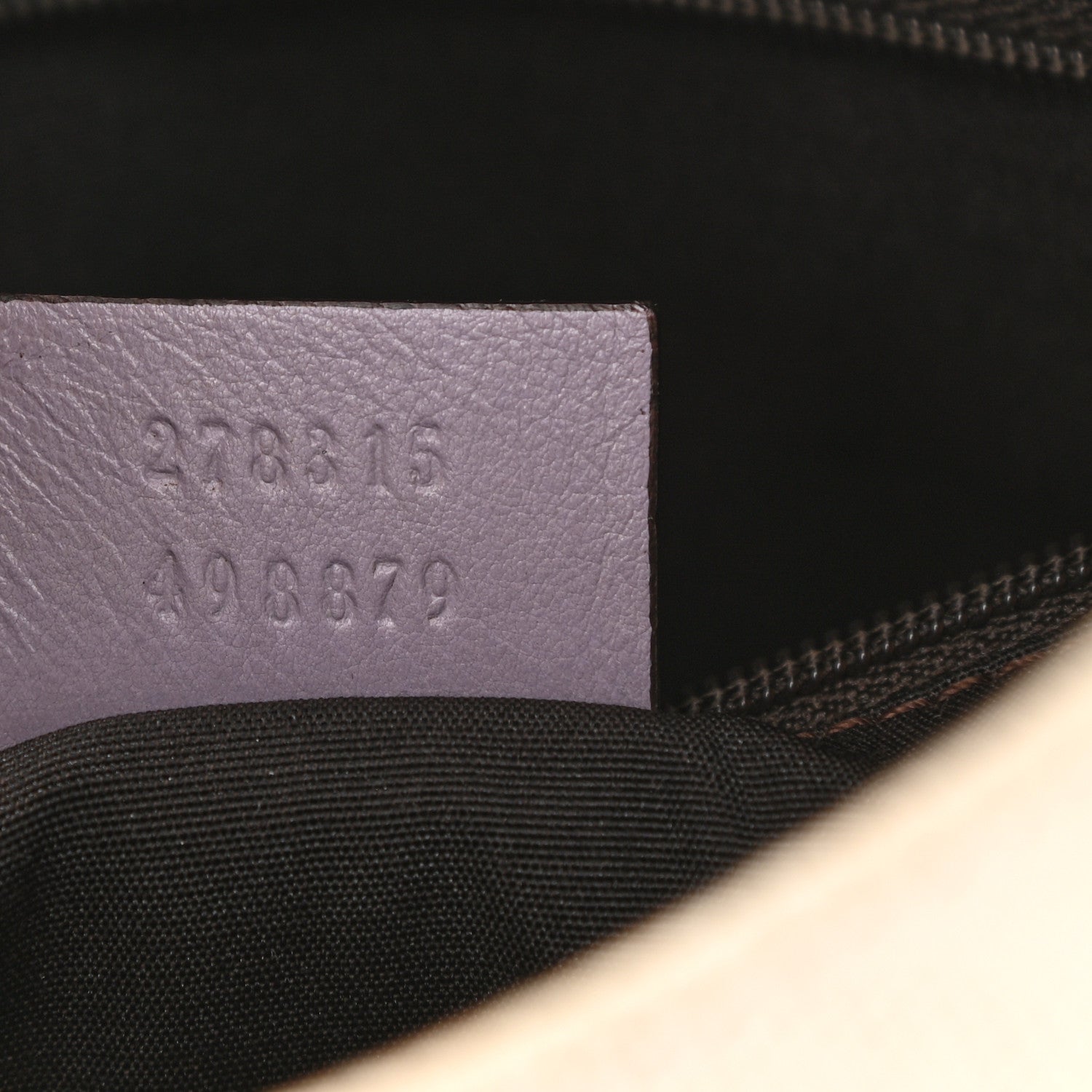 Gucci Canvas Guccissima Wooden Handle Shoulder Bag Beige Purple 7 of 11