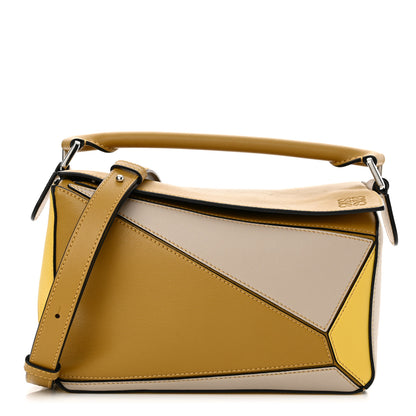 Loewe Grained Calfskin Small Puzzle Bag Ocre Yellow 1 of 11