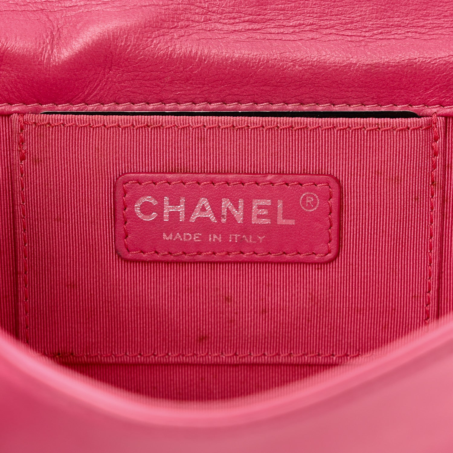 Chanel Plexiglass Patent Small Boy Brick Flap Pink Orange 6 of 11