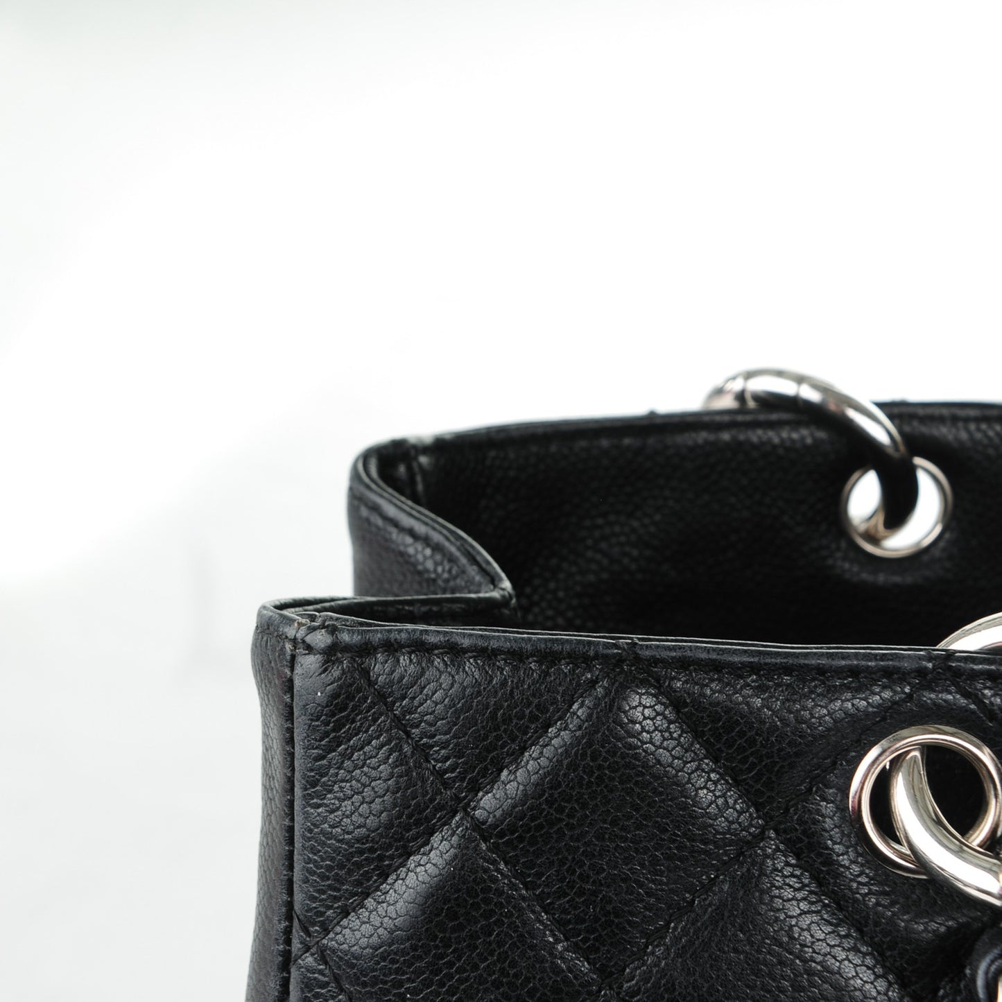 Caviar Quilted Grand Shopping Tote GST Black