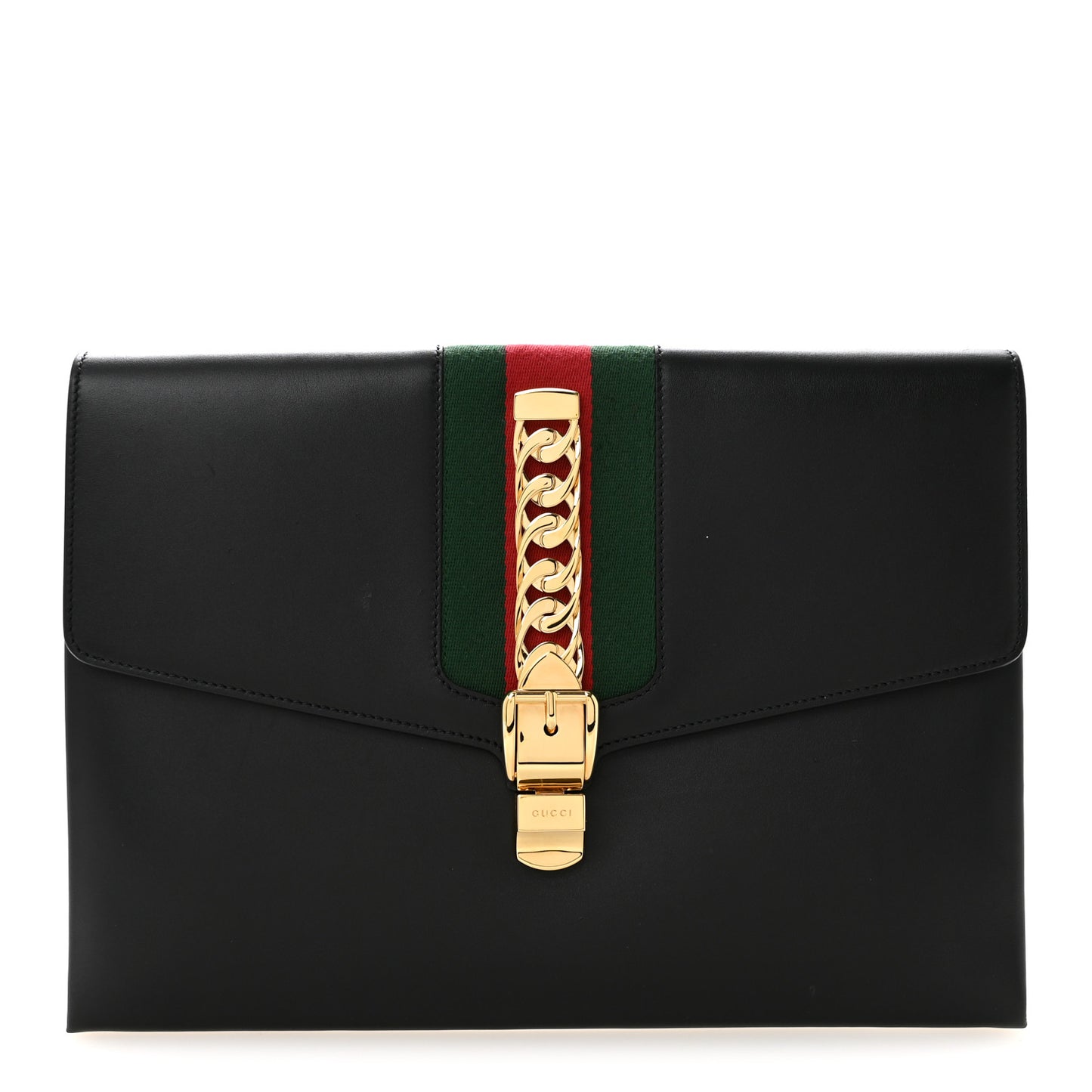 Calfskin Maxi Sylvie Clutch Black