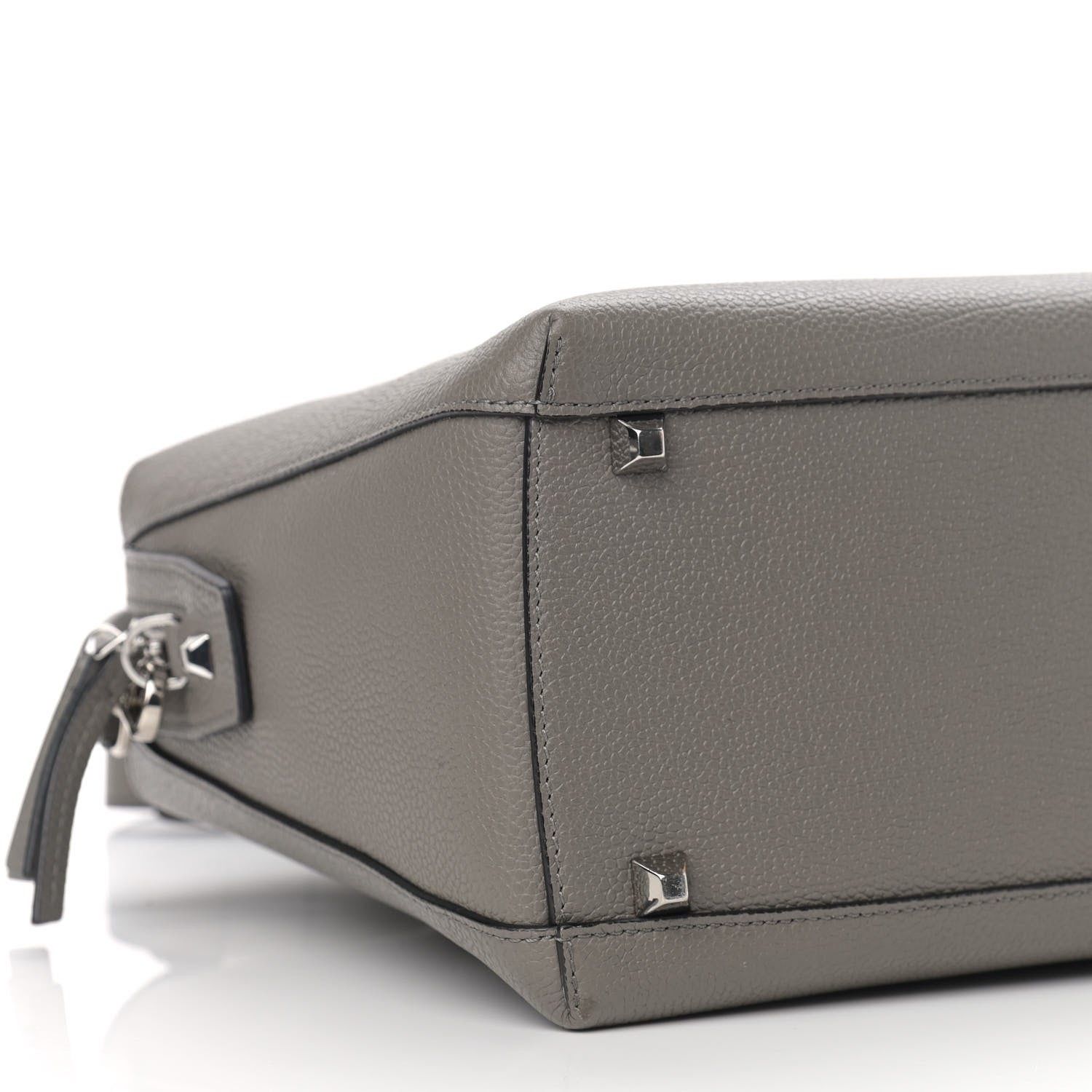 MCM Grained Calfskin Large Ella Boston Grey 7 of 8
