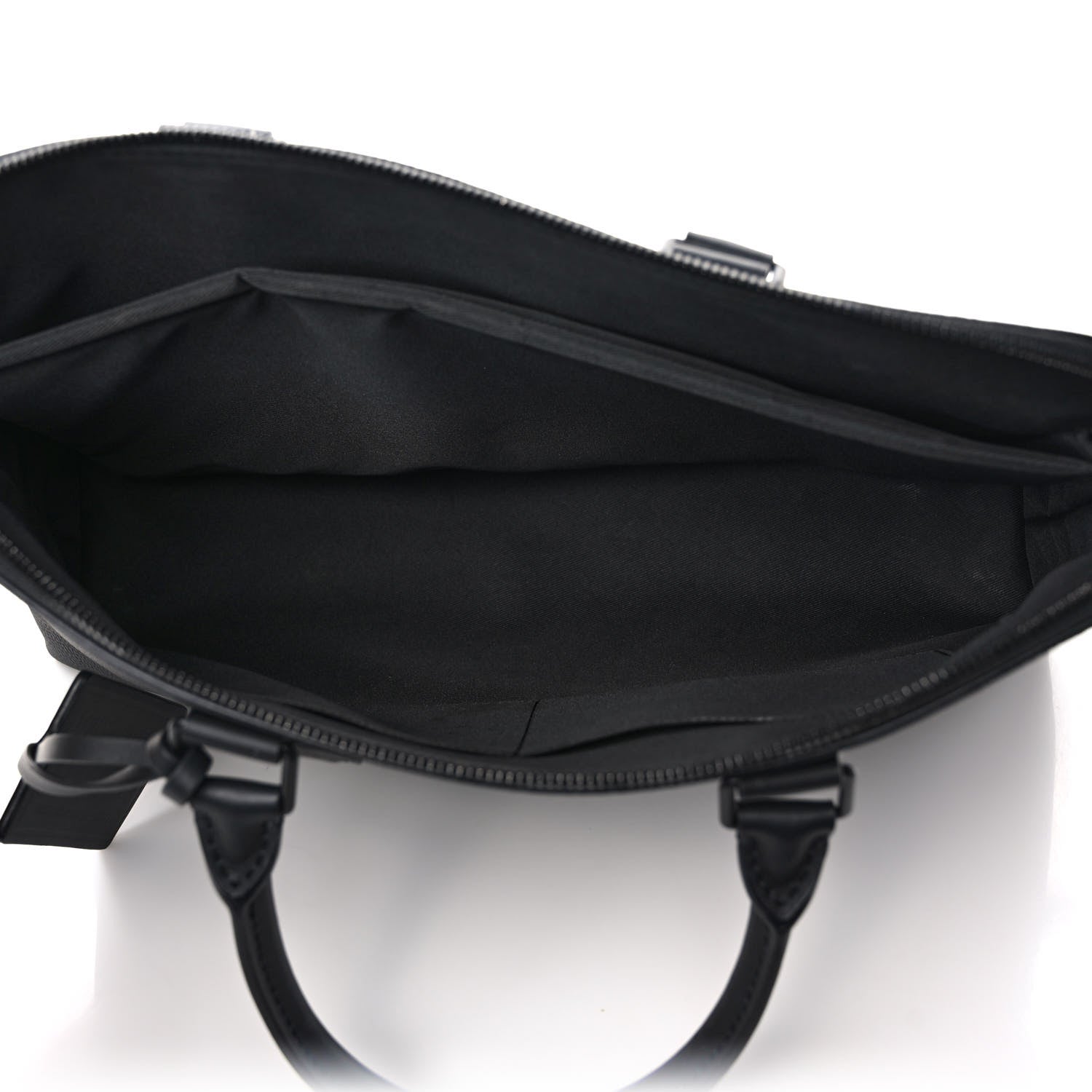 Louis Vuitton Calfskin Aerogram Takeoff Briefcase Black 5 of 10
