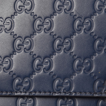 Gucci Guccissima Medium Padlock Shoulder Bag Blue Agata 9 of 18