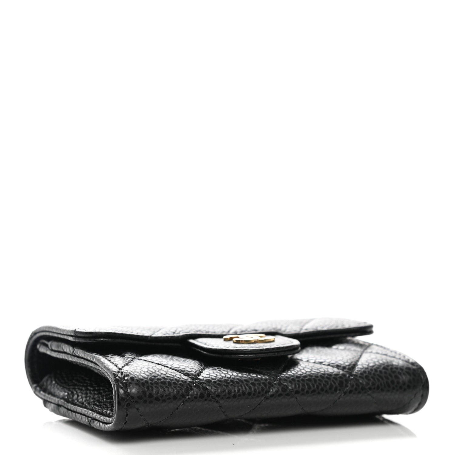 Chanel Caviar Quilted Flap Card Holder Wallet Black 5 of 9
