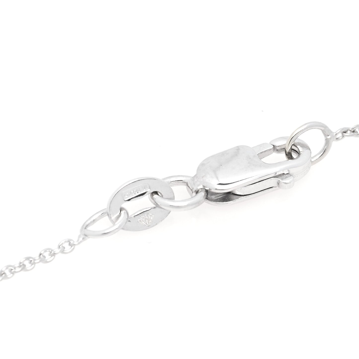 18K White Gold Diamond Love Letter L Pendant Necklace