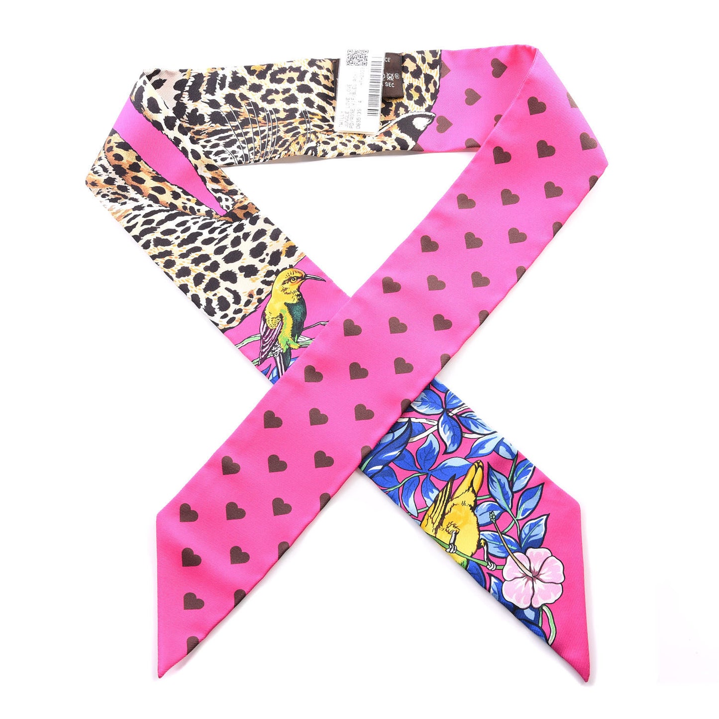Silk Jungle Love Love Twilly Rose Vif Bleu Roy
