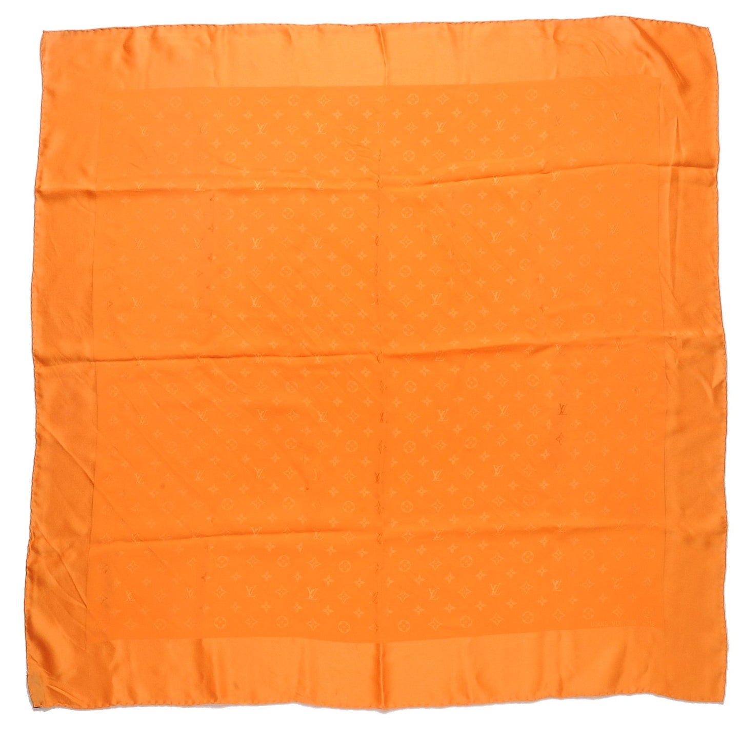 Silk Monogram Monaco Scarf Orange