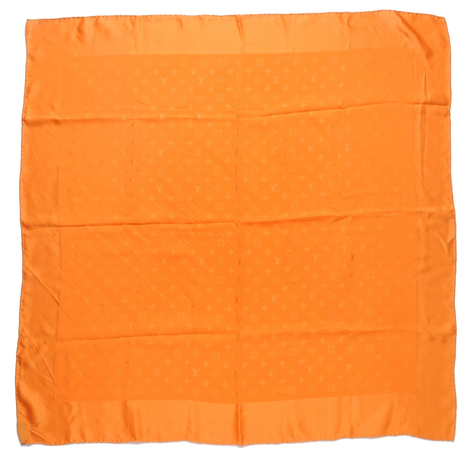 Louis Vuitton Silk Monogram Monaco Scarf Orange 1 of 5
