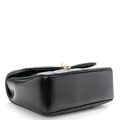Chanel Shiny Lambskin Quilted Coco Trip Flap Bag Black 4 of 11