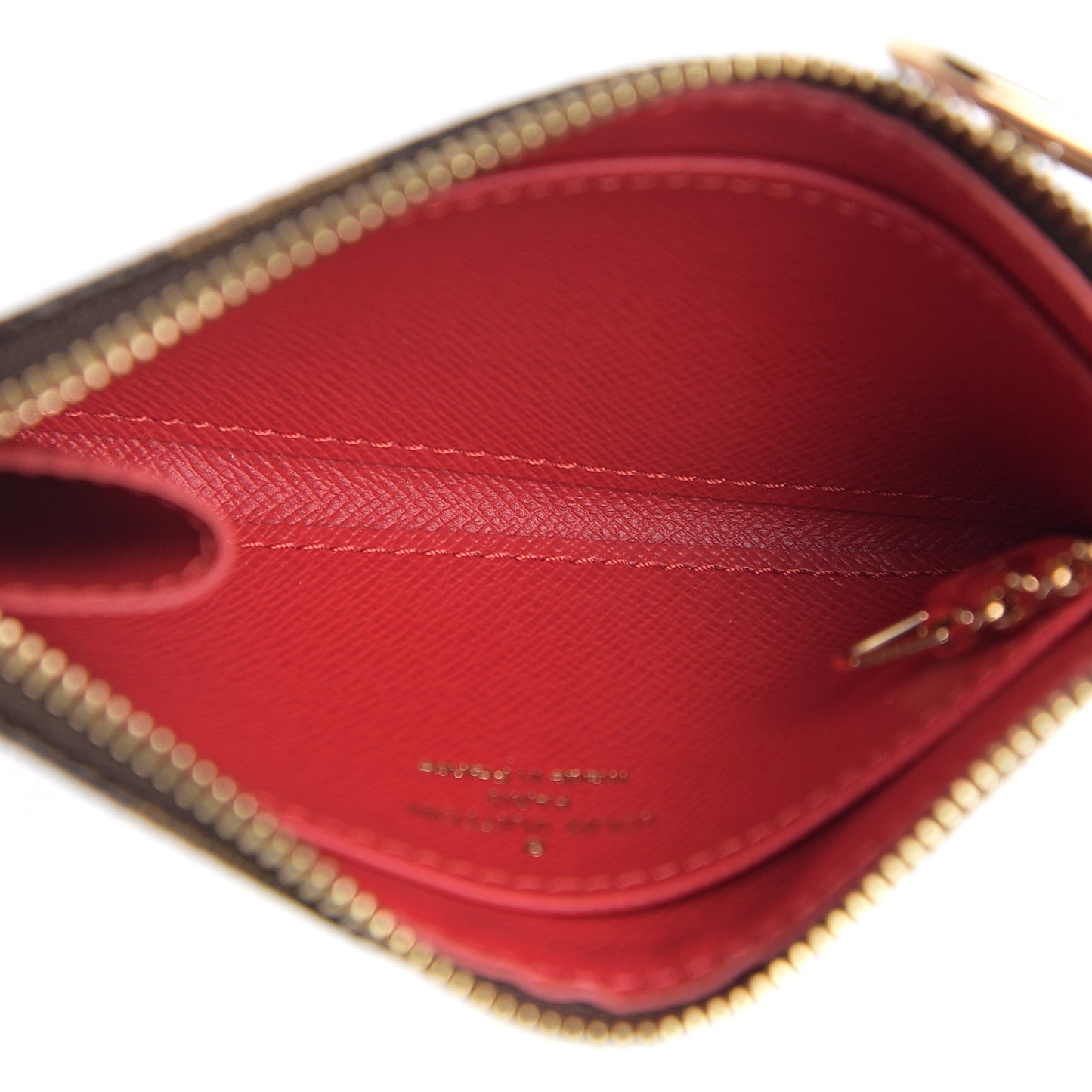Damier Ebene Complice Trunks and Bags Key Pouch Red