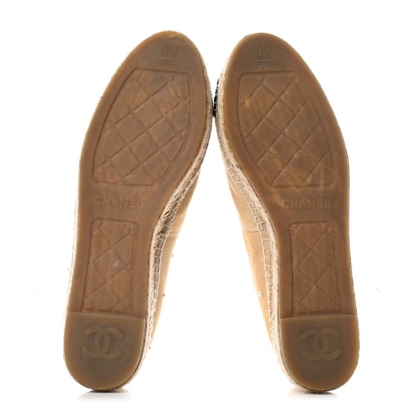 Suede Pearl CC Espadrilles 39 Beige Black