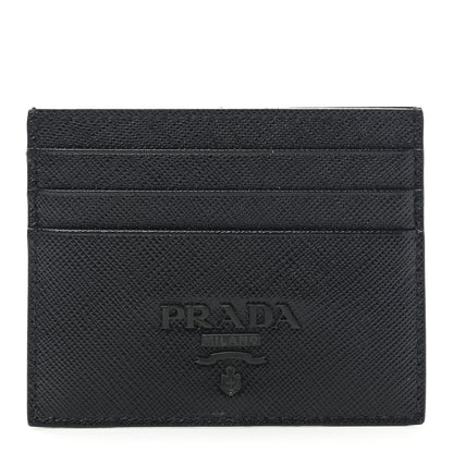 Prada Saffiano Shine Monochrome Card Holder Black 1 of 7
