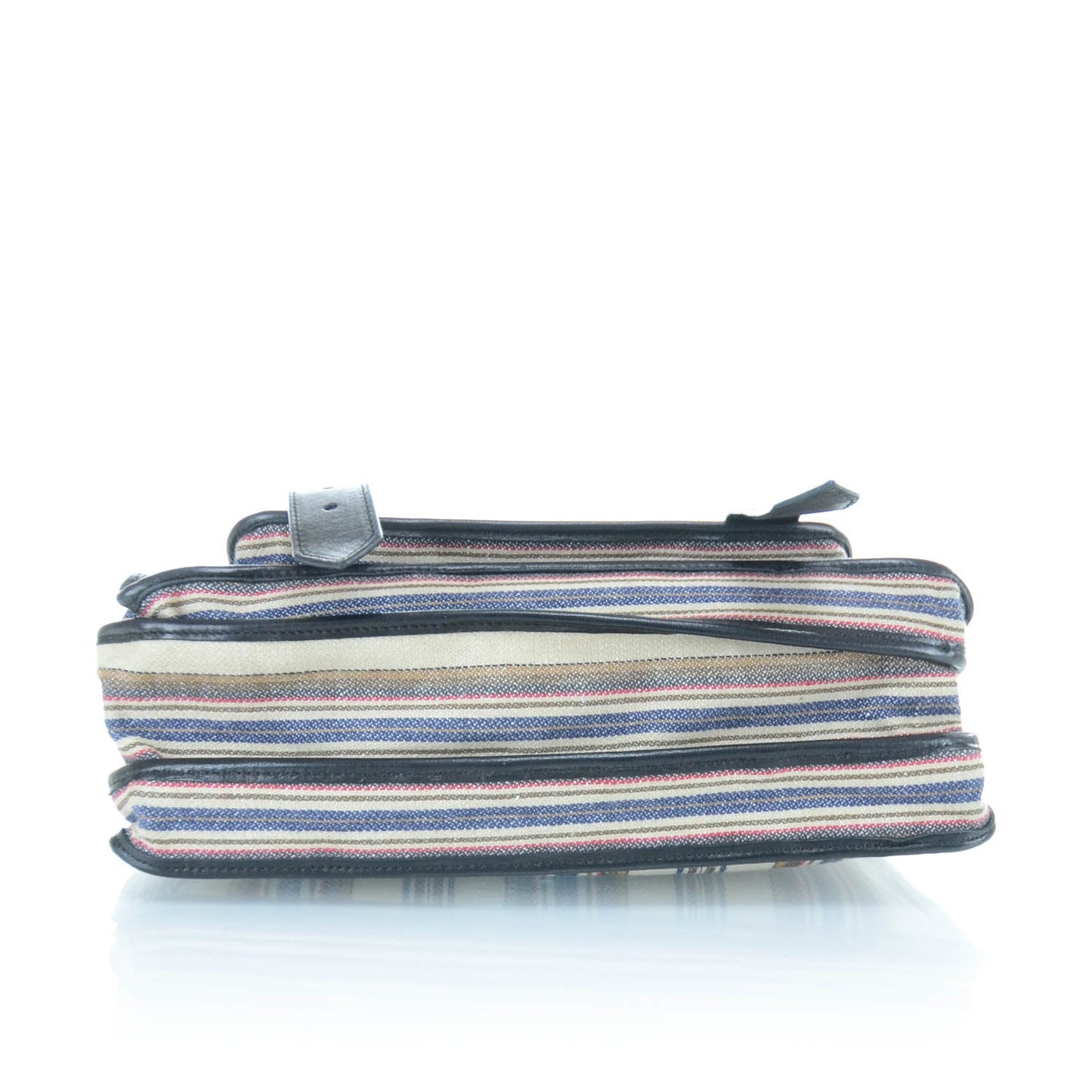 Leather Linen Striped PS1 Medium Satchel