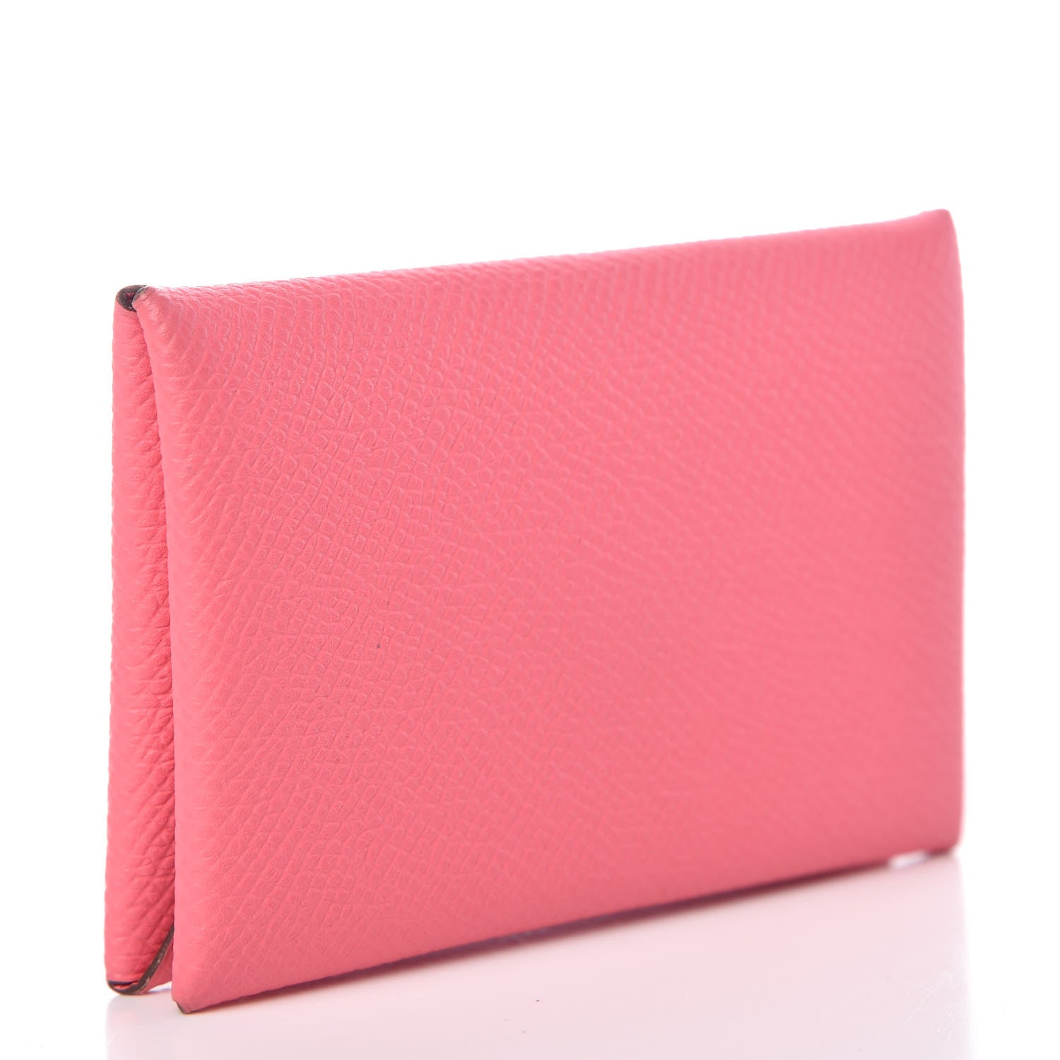 Hermes Epsom Calvi Card Case Rose Azalee 3 of 7