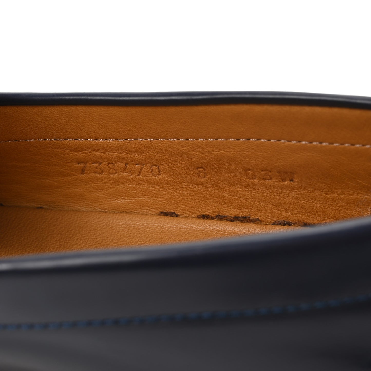 Calfskin Mens Interlocking G Millennial Ribot Loafers 8 Blue Agata